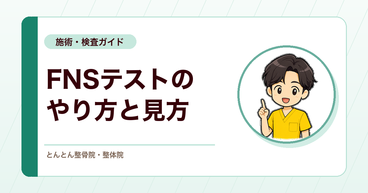 FNSテスト（大腿神経伸展テスト）とは？太もも前側の痛み・しびれを調べる検査の基本