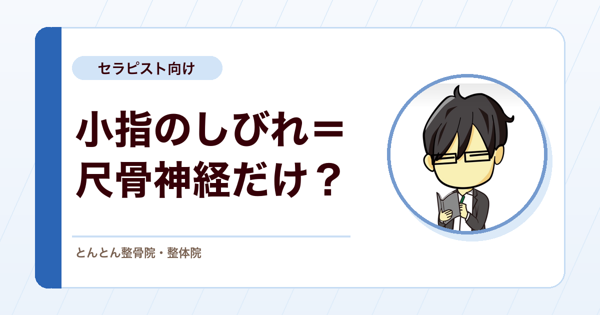 小指側のしびれで尺骨神経と脳梗塞を切り分ける。確認しておきたいポイント