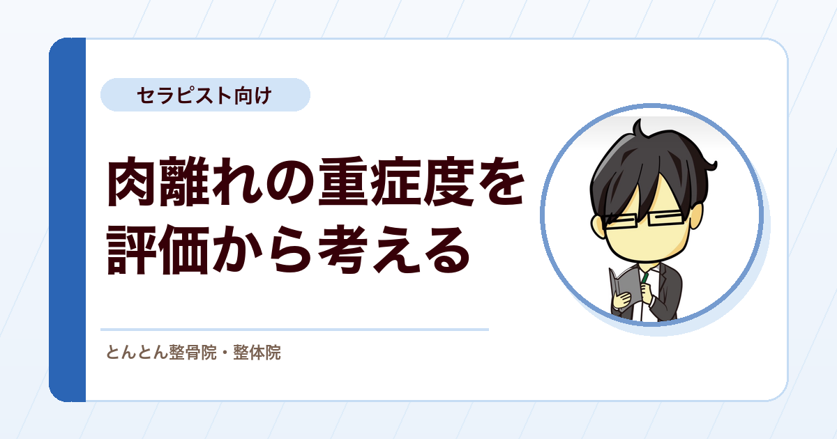 肉離れ（筋腱複合体損傷）を評価する。重症度分類と急性期対応、断裂・血栓の鑑別