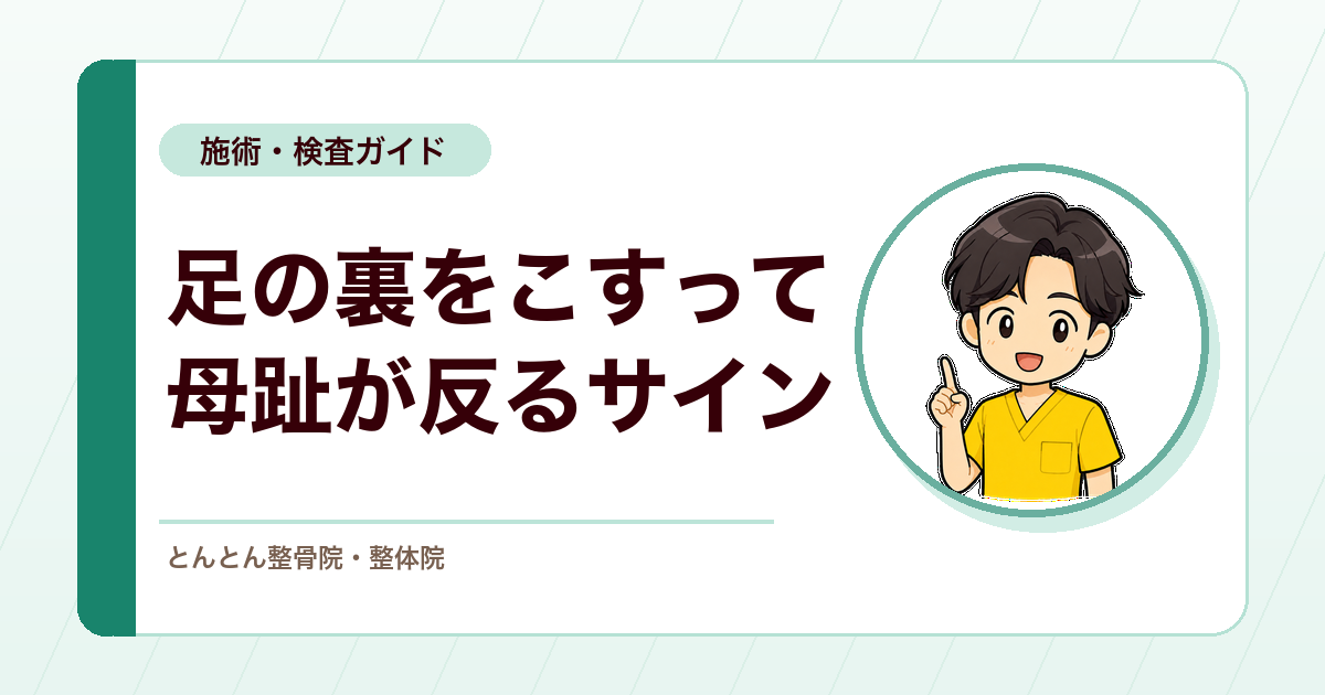 バビンスキー徴候とは？病的反射と足クローヌスで上位運動ニューロンを調べる